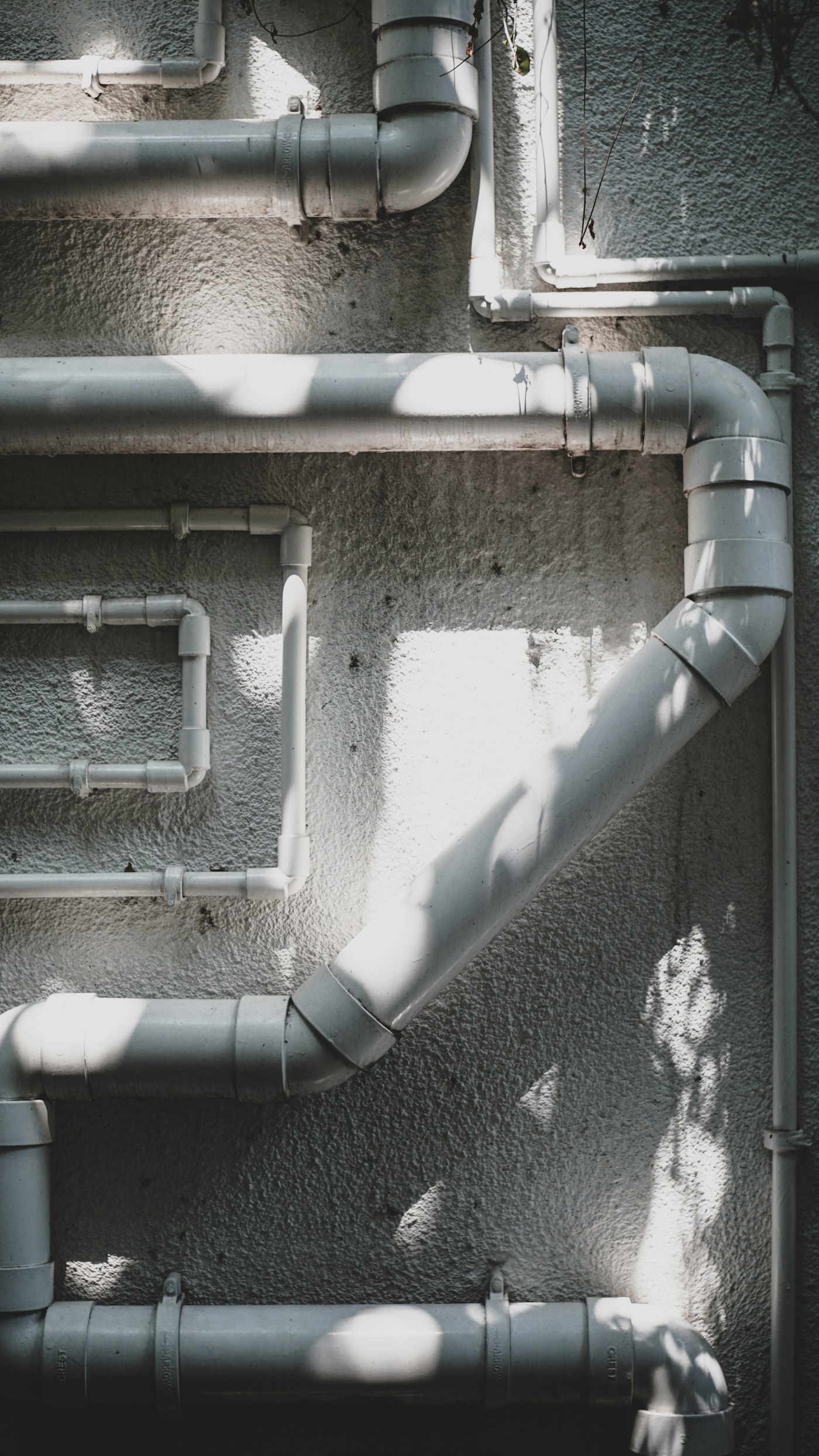 Exterior drainage and water pipework